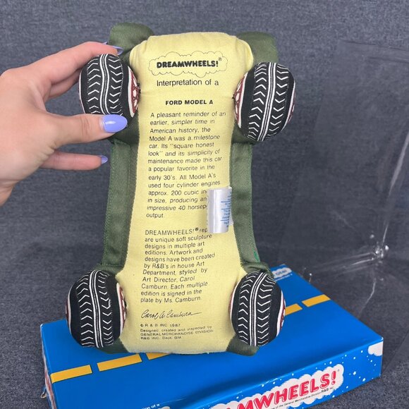 Vintage Rare Dreamwheels 1930 Ford Model A Plush Collectible Toy Pillow 1985 - Picture 6 of 7